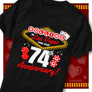Rolling In Las Vegas 74. Jubiläums-Paarreise T-Shirt