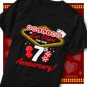 Rolling In Las Vegas 7. Hochzeitstag-Paarreise T-Shirt