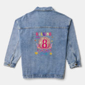 Rolling in Skate Roller Birthday Girl Matching Jeansjacke (Rückseite)
