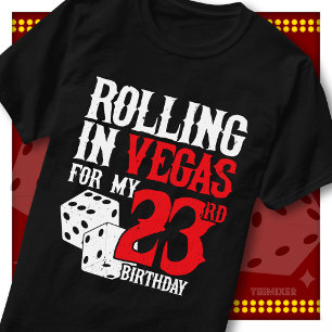 Rolling in Vegas 23. Geburtstags-Würfelparty-Crew T-Shirt