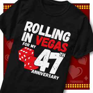 Rolling In Vegas 47. Hochzeitstag Lustiges Paar T-Shirt