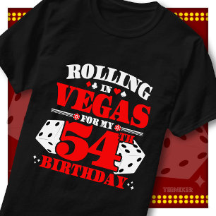 Rolling In Vegas 54. Geburtstags-Casino-Würfel-Par T-Shirt