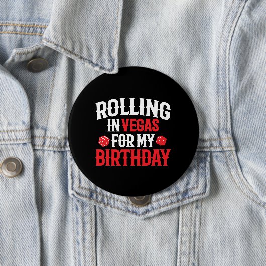 Rolling in Vegas - Vegas Birthday Squad Button (Beispiel)