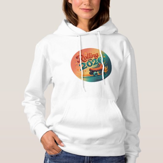 Rolling Into 2026 Retro Skate Hoodie (Vorderseite)