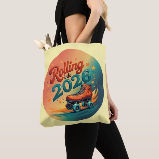 Rolling Into 2026 Retro Skate Tote Tasche (Von Nahem)