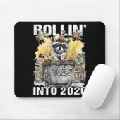 Rolling Into 2026 Trash Racoon Funny New Years Eve Mousepad (Mit Mouse)