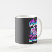 Rolling Into 9 Year Old Roller Skating 9th Birthda Kaffeetasse (VorderseiteRechts)