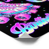 Rolling Into 9 Year Old Roller Skating 9th Birthda Poster (Ecke)