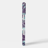 Rolling Lila White Spiral Border Case-Mate iPhone Hülle (Rückseite / Rechts)