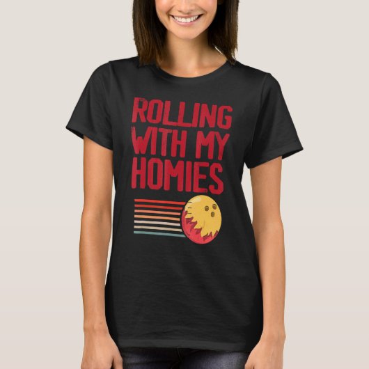 Rolling mit meiner Heimat Bowler T-Shirt (Vorderseite)