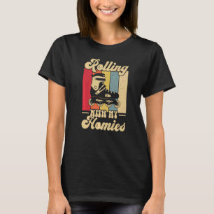 Rolling mit meiner Heimat Retro 70er 80er Roller S T-Shirt