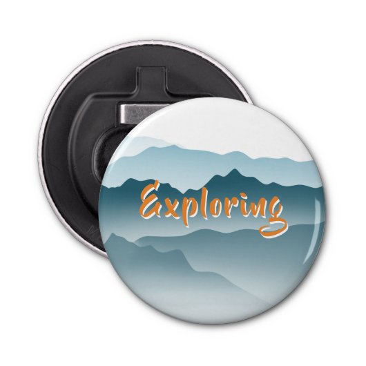 Rolling Mountains Abstrakte Malerei Natur Liebhabe Flaschenöffner (Vorderseite)