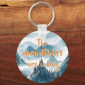 Rolling Mountains Kunstmalerei Natur Liebhaber Schlüsselanhänger (Vorderseite)