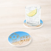 Rolling on Beach Untersetzer (Seite)