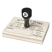 Rolling Pin Bakery Shop Allergy Alert Food Safety Gummistempel (Stempel)