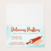 Rolling Pin Logo | Pastry Visitenkarten (Außenseite Aufgefaltet)