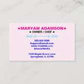 Rolling Pin Patisserie | Floral Cake Bakery Visitenkarte (Rückseite)