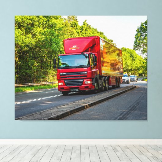 Rolling Red Through Hereford Leinwanddruck (Insitu (Holzboden))