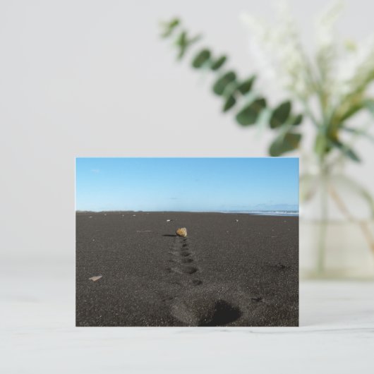 Rolling Stone am Strand Postkarte (Stehend Vorderseite)