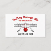 Rolling Through Life Bowling Business Card Visitenkarte (Vorderseite)