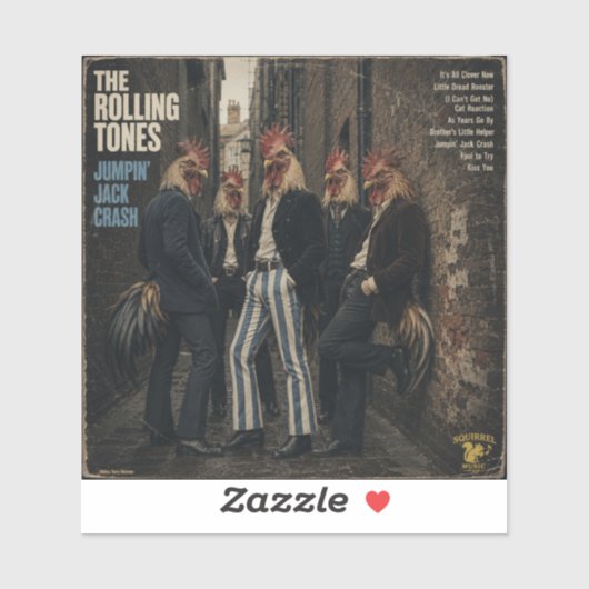 Rolling Tones: eine Parodie Aufkleber (Blatt)