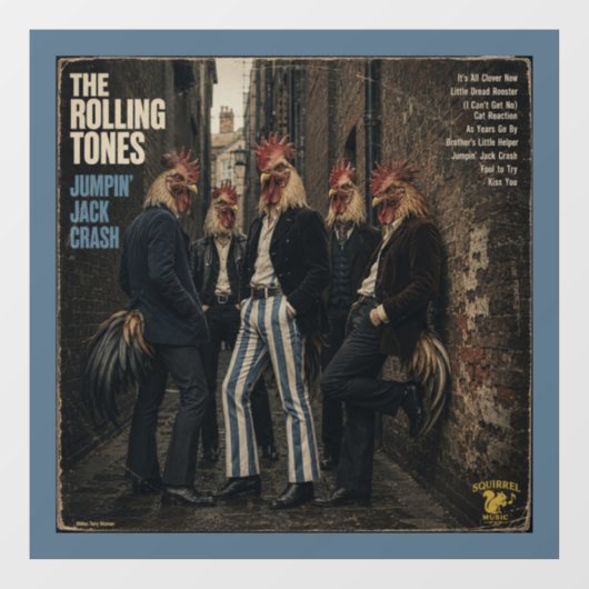 Rolling Tones: eine Parodie Fensteraufkleber (Blatt)
