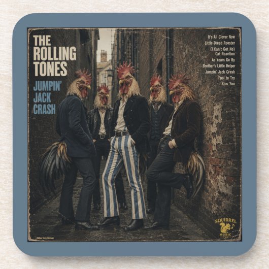 Rolling Tones: eine Parodie Getränkeuntersetzer (Vorderseite)