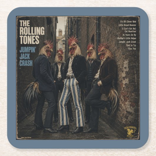 Rolling Tones: eine Parodie Rechteckiger Pappuntersetzer (Vorderseite)