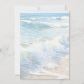 Rolling Waves Beach Script Feier des Lebens Einladung (Rückseite)