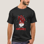 Rolling With Gnomies Elf Beard Red Santa Ugly Chri T-Shirt (Vorderseite)