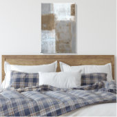 "Rolling with it" Abstrakte Kunst grau-braun Leinwanddruck (Insitu (Schlafzimmer))