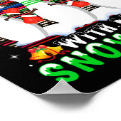 Rolling with my Funnylovers Christmas Xmas Snowmie Poster (Ecke)