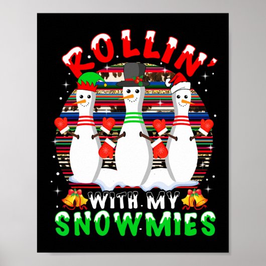 Rolling with my Funnylovers Christmas Xmas Snowmie Poster (Vorne)