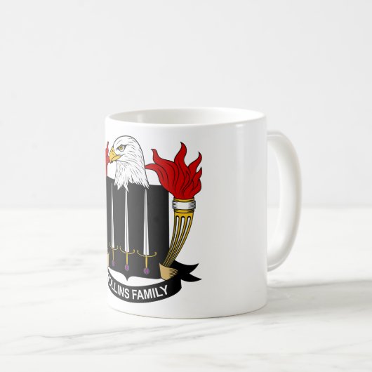 Rollins Familienwappen Kaffeetasse (VorderseiteRechts)