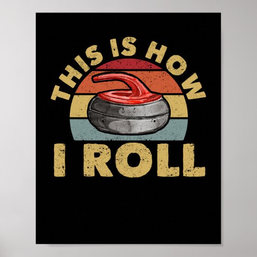 Rollkurbelspieler Fan Wintersportort Poster (Vorne)