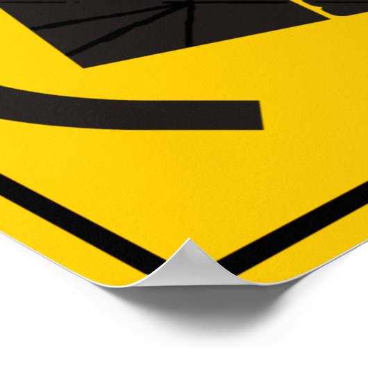 Rolllover Hazard Highway-Zeichen Poster (Ecke)