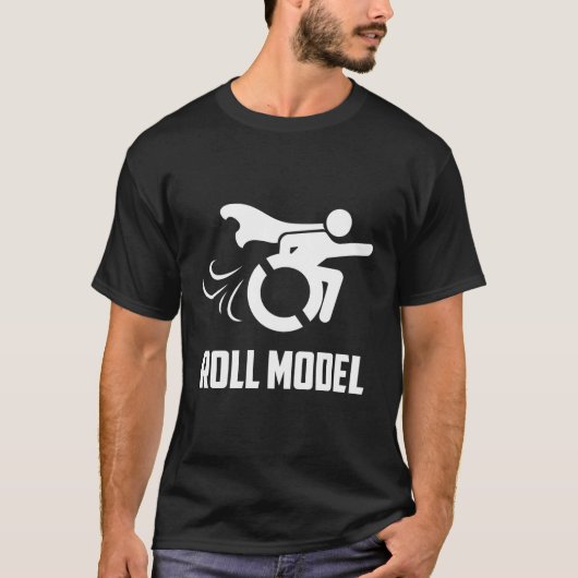 Rollmodell Behinderte Rollstuhl T-Shirt (Vorderseite)