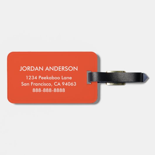 Rollo die Türkei Gepäckanhänger (Rückseite horizontal)