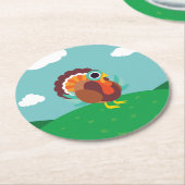 Rollo die Türkei Runder Pappuntersetzer (Angewinkelt)