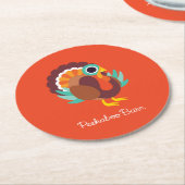 Rollo die Türkei Runder Pappuntersetzer (Angewinkelt)