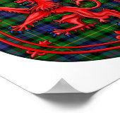 Rollo Tartan Scottish Kariert Lion Rampant Poster (Ecke)