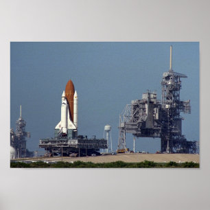 Rollout of Space Shuttle Endeavour (STS-61) Poster