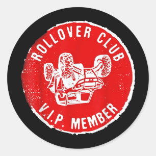 Rollover Club Utv Sxs Funny Side Side Offroad R Runder Aufkleber