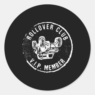 Rollovers Club Vip Mitglied Atv Utv Liebhaber Funn Runder Aufkleber