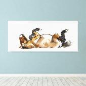 Rollpferd Leinwanddruck (Insitu (Holzboden))