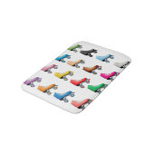 Rollrollen Skate Farbige Muster Retrorollen Badematte (Schrägansicht)