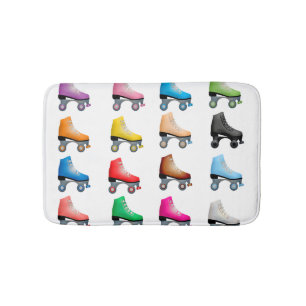Rollrollen Skate Farbige Muster Retrorollen Badematte