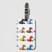 Rollrollen Skate Farbige Muster Retrorollen Gepäckanhänger (Vorderseite Vertikal)