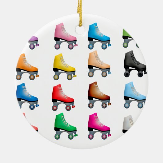 Rollrollen Skate Farbige Muster Retrorollen Keramik Ornament (Hinten)