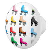 Rollrollen Skate Farbige Muster Retrorollen Keramikknauf (Rechts)